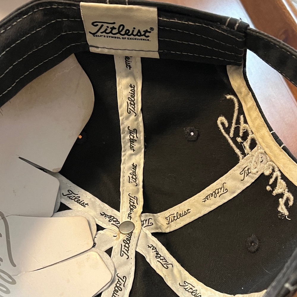 Titleist Black Cap with White Embroidered Logo - Picture 7 of 7
